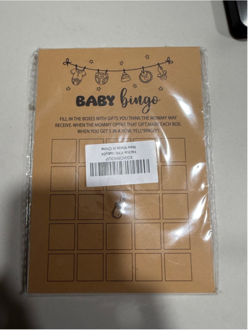 NEW Baby Shower Games(5" X 7"), 30 Sets Baby Bingo Cards - Picture 2 of 7
